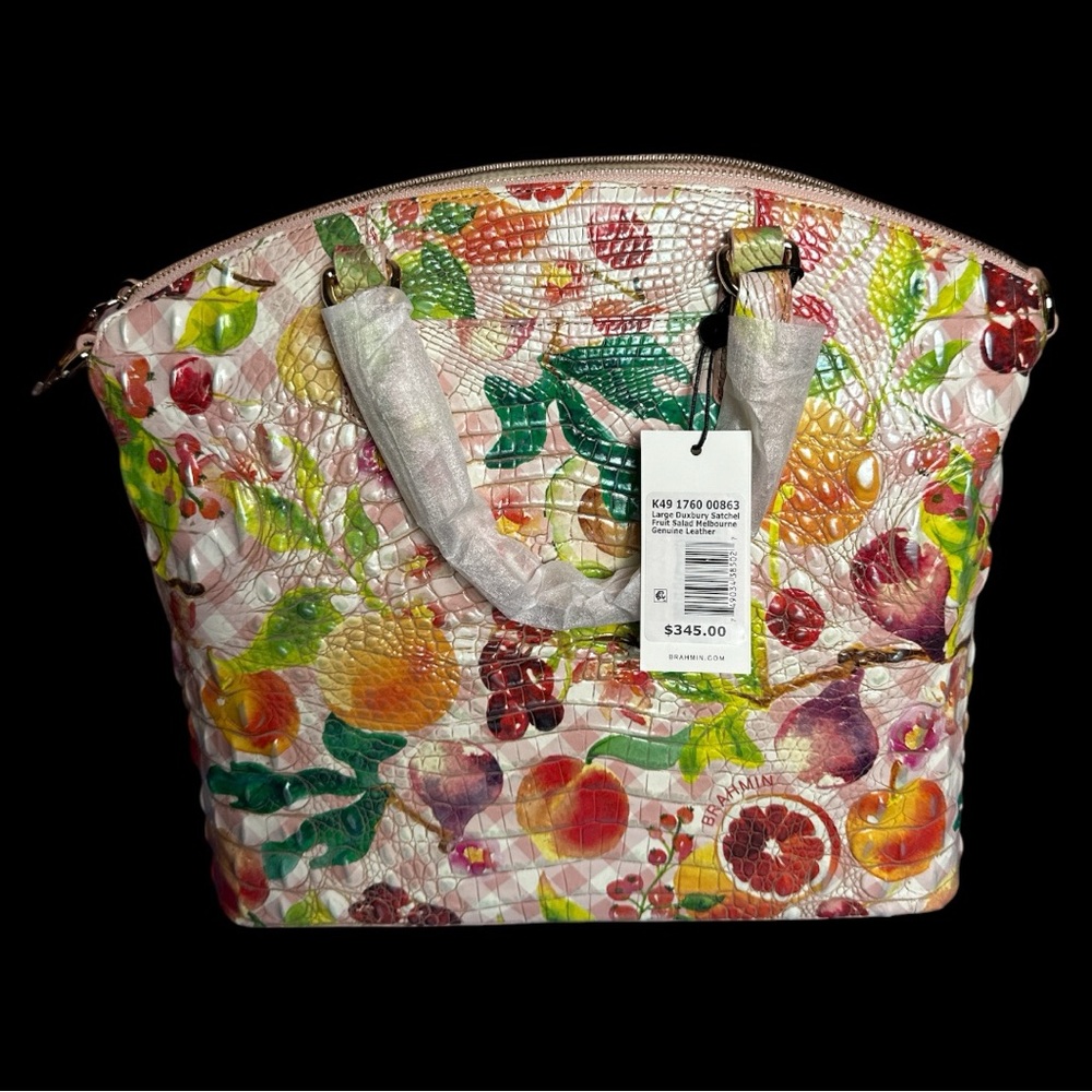 Brahmin Large Duxbury Satchel in “Fruit Salad Melbourne” - Picture 2 of 6
